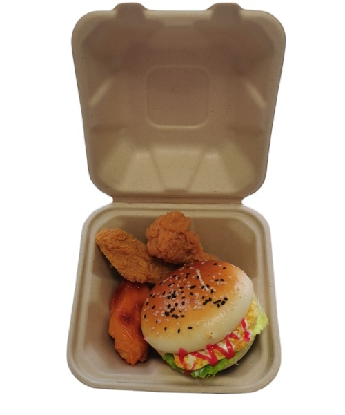 Disposable Biodegradable Compostable Food Container Hamburger Burger Box 1